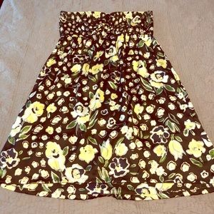 Floral Strapless Dress